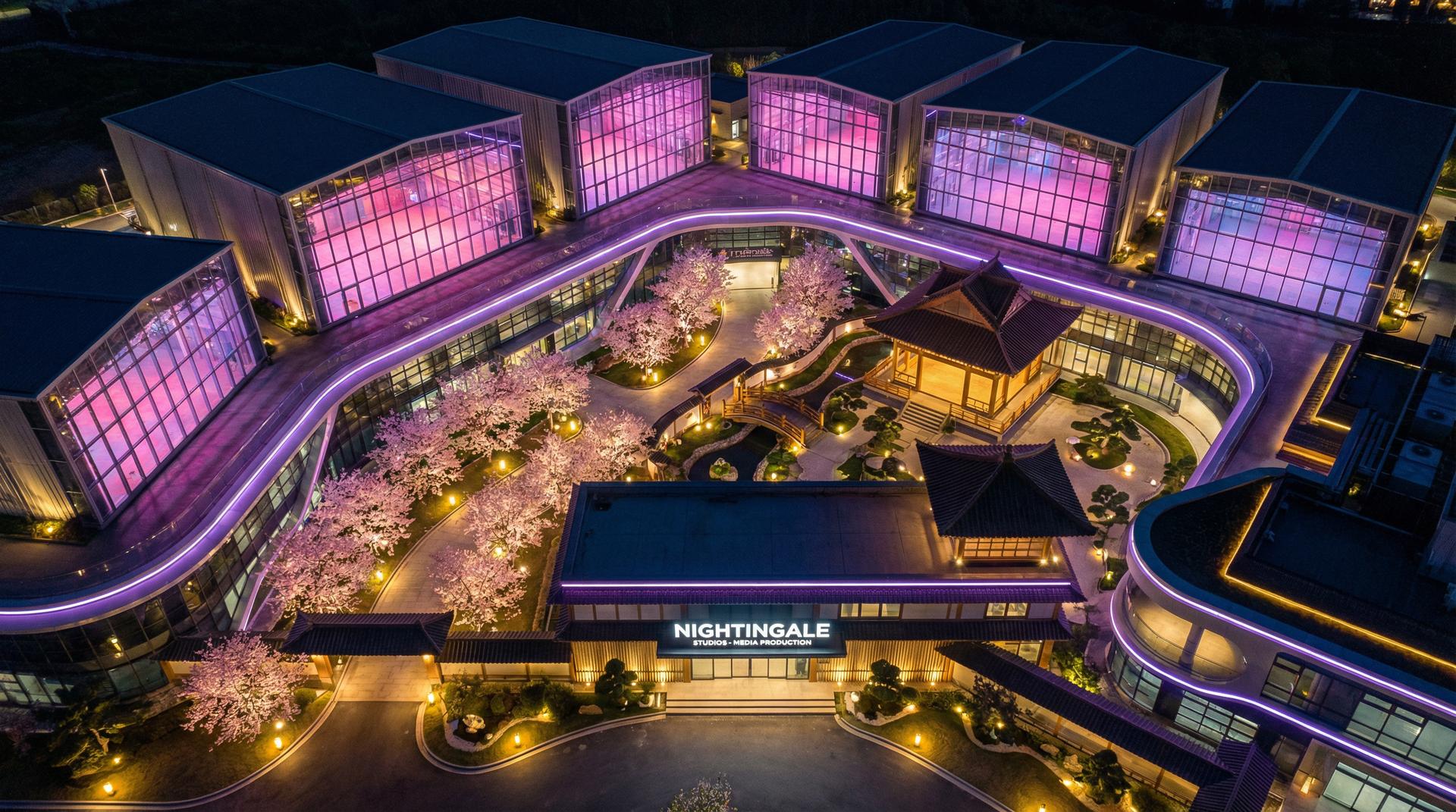 大象传媒传媒基地 - 影视制作基地航拍